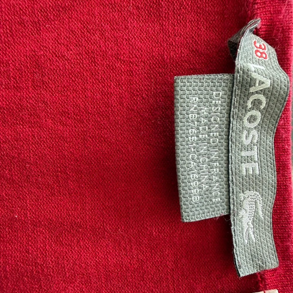 Women’s Lacoste Red V-Neck Top